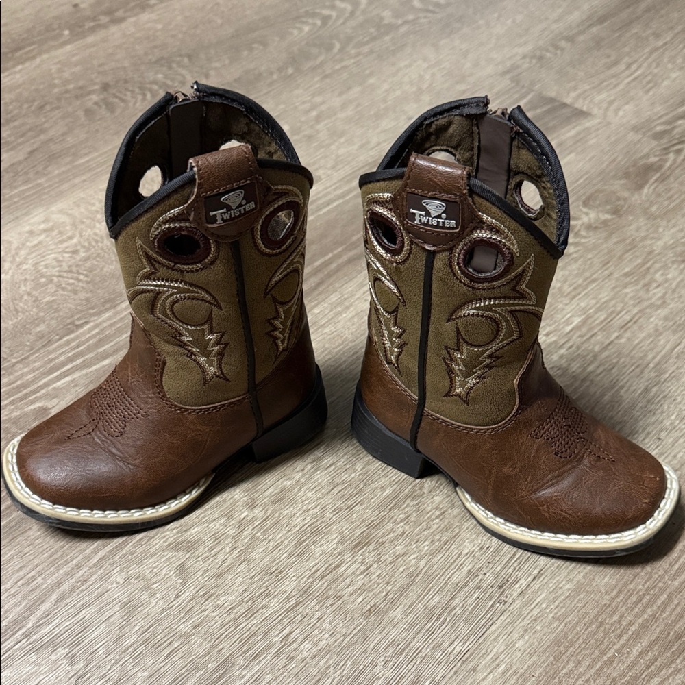 Twister toddler cowboy cowgirl brown western boots size 6 toddler